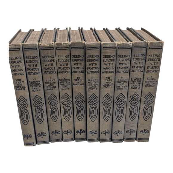 Seeing Europe with Famous Authors, Halsey (1914) 10 Vols. Ireland, Italy, France - Picture 1 of 4